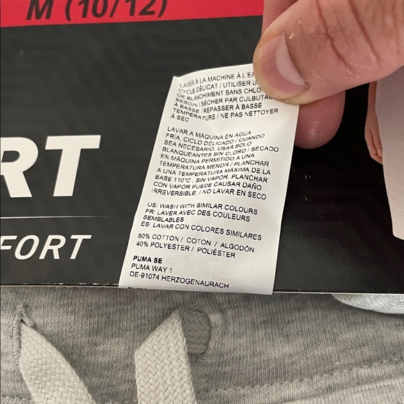 PUMA Short Youth 2 Pack All-Day Comfort Boys Black/Gray Size M-10/12 /Z5 - Picture 11 of 12